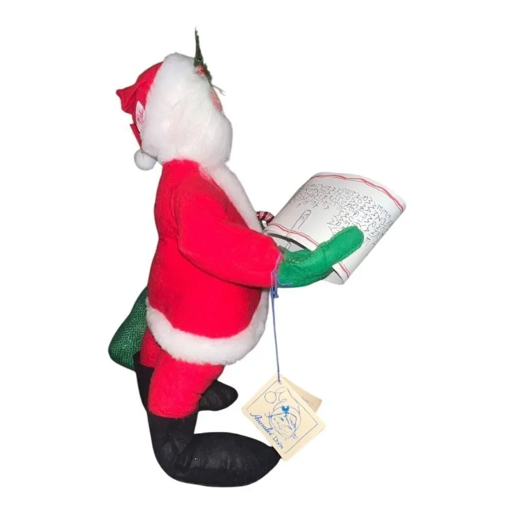 Annalee Santa Claus Checking His List with Bag of Toys 18